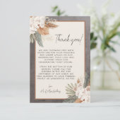 Verbrande Sinaasappel en Sage Green Wedding Dank u Bedankkaart (Staand voorkant)