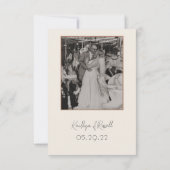 Verbrande Sinaasappel en Sage Green Wedding Dank u Bedankkaart (Achterkant)