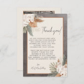 Verbrande Sinaasappel en Sage Green Wedding Dank u Bedankkaart (Voorkant / Achterkant)