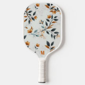 Verbrande Sinaasappel en witte veldbloem Monogram Pickleball Paddle (Achterkant)