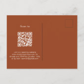 Verbrande sinaasappel eucalyptus QR code details b Uitnodiging Briefkaart (Achterkant)