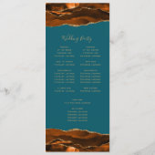 Verbrande Sinaasappel Gouden Agaat Blauwgroen Brui Programmakaart (Achterkant)