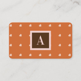 Verbrande Sinaasappel Mini Harten Achtergrond Mono Visitekaartje