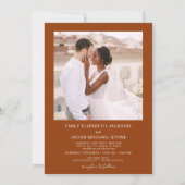 Verbrande Sinaasappel minimalistische foto QR code Kaart (Achterkant)