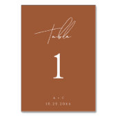 Verbrande Sinaasappel minimalistische moderne brui Kaart (Achterkant)