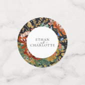 Verbrande Sinaasappel pioen bloemenschilderij goud Confetti (Kleine voorkant)