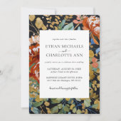 Verbrande Sinaasappel pioen bloemenschilderij QR C Kaart (Voorkant)