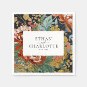 Verbrande Sinaasappel pioenen Bloemenschilderij Go Servet (Voorkant)