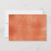 Verbrande Sinaasappel Pompoen Bloemen RSVP Online  Bedankkaart (Achterkant)