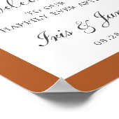 Verbrande Sinaasappel Rust Bloemenboog Fall Weddin Poster (Hoek)