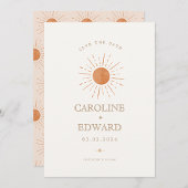 Verbrande Sinaasappel Sun Retro Boho Save the Date