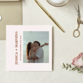 Verbrande Sinaasappel Terracotta Rust bruiloft uit Aankondiging