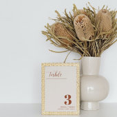 Verbrande sinaasappel Trouwdecor Tafelnummer Kaart