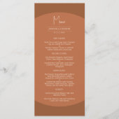 Verbrande Sinaasappels boog minimalistische herfst Menu (Voorkant)