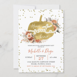 Verbrande Sinaasappels pompoen Home Sweet Home Hou Kaart