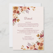 Verbrande Sinaasappels terracotta bloemenbruiloft Kaart (Voorkant)
