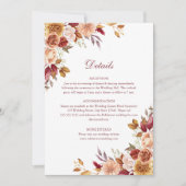 Verbrande Sinaasappels terracotta bloemenbruiloft  Kaart (Voorkant)