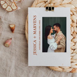 Verbrande Sinaasappels terracotta rustieke bruilof Kaart