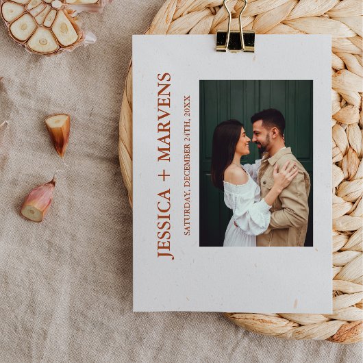 Verbrande Sinaasappels terracotta rustieke bruilof Kaart