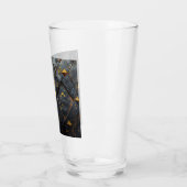 Verbrande stalen achtergrond glas (Links)