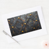 Verbrande stalen achtergrond rechthoekige sticker (Envelop)