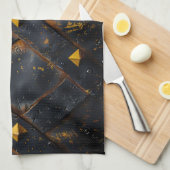 Verbrande stalen achtergrond strandlaken theedoek (Quarter Fold)