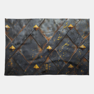 Verbrande stalen achtergrond strandlaken theedoek