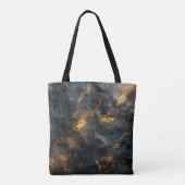Verbrande stalen achtergrond tote bag (Achterkant)
