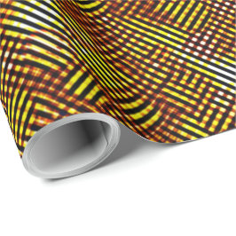 Verbrande strepen en bevlekte geruite cadeaupapier