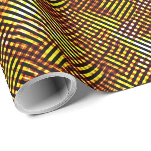 Verbrande strepen en bevlekte geruite cadeaupapier (Rol Hoek)