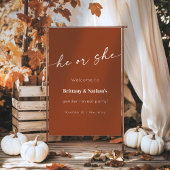 Verbrande Terracotta Geslacht Onthul Welkomstbord Poster