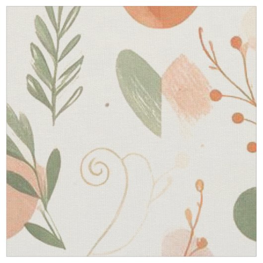 Verbrande Terracotta Stof Sage Boho Woestijn Varen (Close Up)