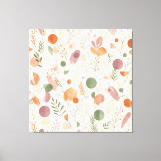 Verbrande Terracotta Stof Sage Boho Woestijn Varen Canvas Afdruk