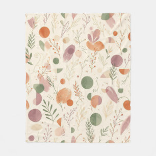 Verbrande Terracotta Stof Sage Boho Woestijn Varen Fleece Deken