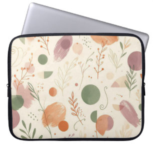 Verbrande Terracotta Stof Sage Boho Woestijn Varen Laptop Sleeve