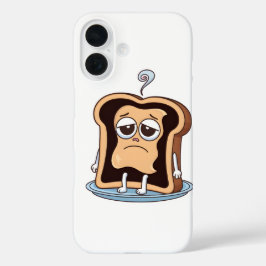 Verbrande toast met existentiële crisis iPhone 16 hoesje