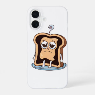 Verbrande toast met existentiële crisis iPhone 16 hoesje