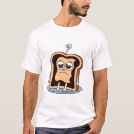Verbrande toast met existentiële crisis t-shirt