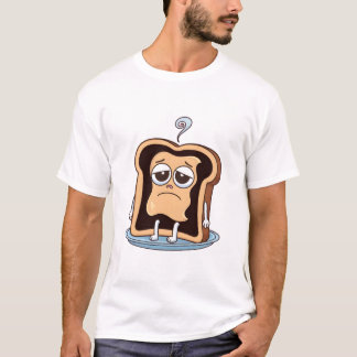 Verbrande toast met existentiële crisis t-shirt