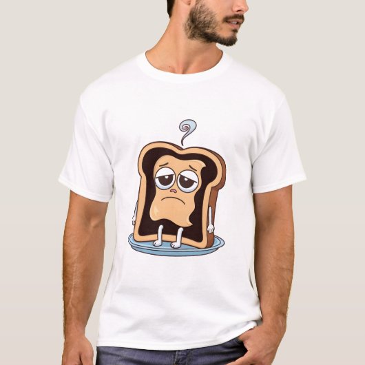 Verbrande toast met existentiële crisis t-shirt (Voorkant)