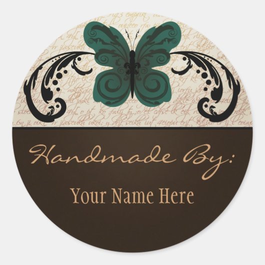 Verbrande vlinder Sticker (Voorkant)