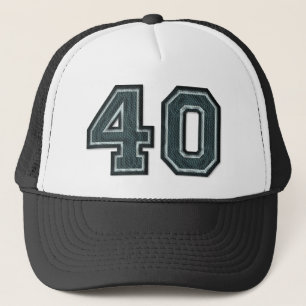 Verbrandend Blauwgroen nummer "40" Trucker Pet