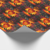 Verbrandend hart cadeaupapier (Hoek)