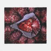 Verbrandend hart fleece deken (Voorkant (Horizontaal))