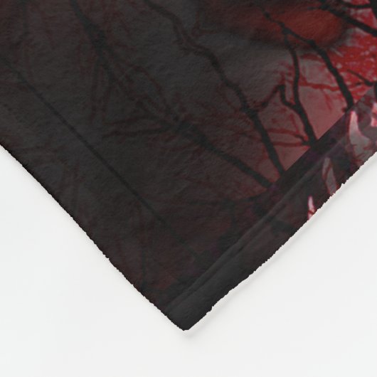 Verbrandend hart fleece deken (Hoek)