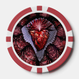 Verbrandend hart poker chips