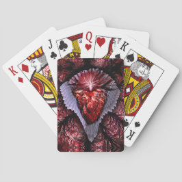 Verbrandend hart pokerkaarten