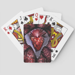 Verbrandend hart pokerkaarten