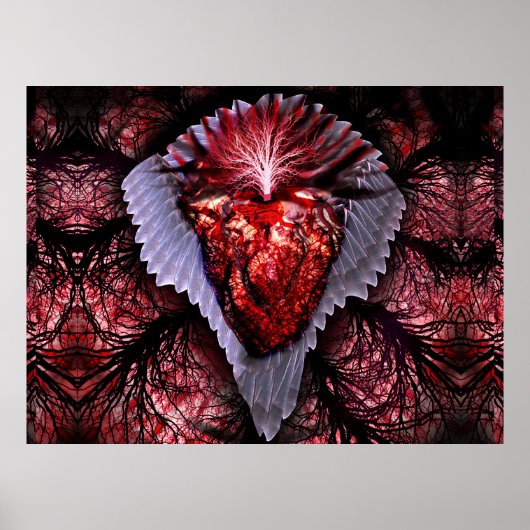 Verbrandend hart poster (Voorkant)