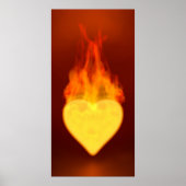Verbrandend hart poster (Voorkant)